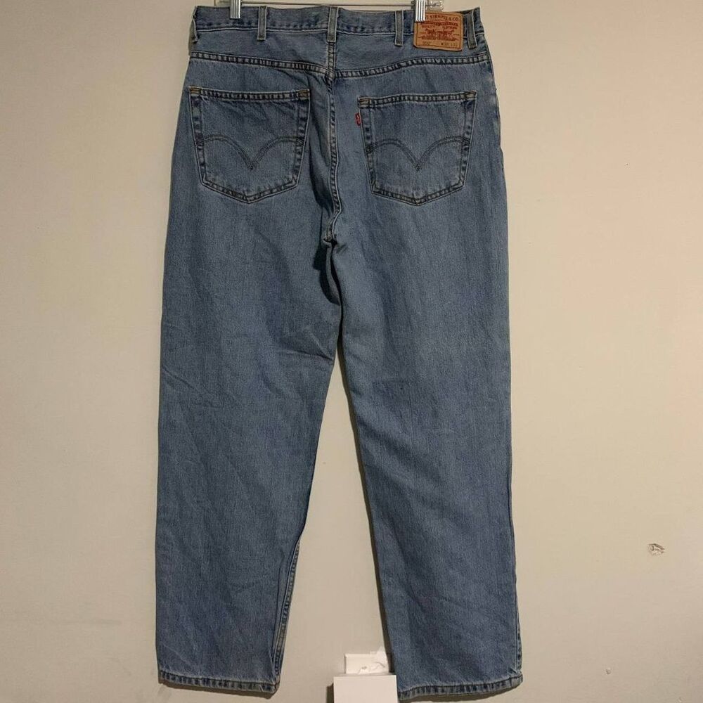 Levi's 550 Relaxed Fit Jeans W38 L32 Light Wash 100% Cotton Mens Denim 38x32